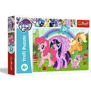Trefl -60 elementen, regenboogvriendschap, voor kinderen vanaf 4 jaar, puzzel, kleur My Little Pony, 17323