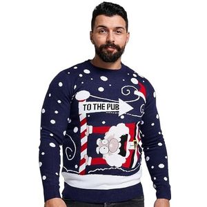 NOROZE Xmas Kersttrui voor dames en heren, uniseks, pull Really Bad Santa, To The Pub-Marine, M