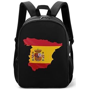 Spanje Vlag Kaart Lichtgewicht Rugzak Reizen Laptop Tas Casual Dagrugzak voor Mannen Vrouwen