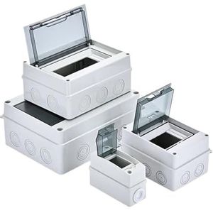 Verdeelkast 1/2/5/6/8/12/15/18/20/24 weg, IP65, waterdicht, MCB, elektrische aansluitdoos voor buiten, transparante kunststof plaat (2-weg)