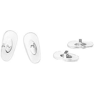 HiCycle2 Neuspads Vervanging voor Ray Ban RB6335 Zonnebril - Reparatie Kits, Bril Neuspads, Siliconen, 16 mm, Zilver, 3 Stuk (Pack of 1)