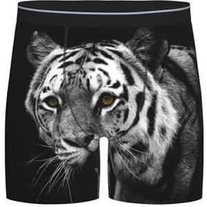 GRatka Boxershorts, herenonderbroek, boxershorts, grappig ondergoed, tijger in wit en zwart, Als afbeelding, XL