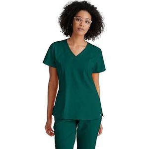 BARCO One 5105 Damesshirt met 4 zakken, V-hals, Hunter Groen, M