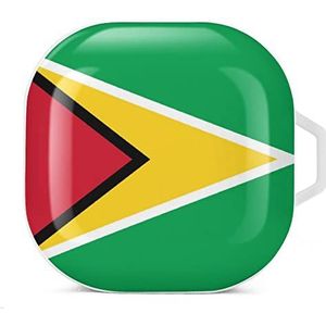 Guyana vlag oordopjes hoesje compatibel met Samsung hard shell beschermhoes wit stijl