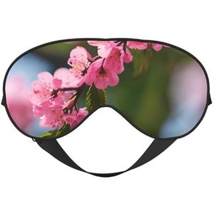 Roze Kersenbloesem 1 Print Comfortabele Oogmasker Volledige Dekking Lichtgewicht Mannen Vrouwen Outdoor Reizen Ontspanning