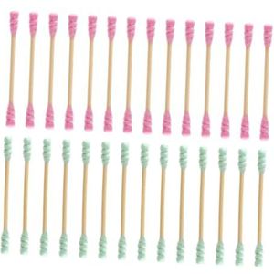 Wuxiuxiu 1000 wegwerp spiraalvormige wattenstaafjes dubbelkoppige applicatorsticks, gebruikt voor make-up, oorreiniging en handgemaakte ambachten