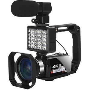 Videocamera Vlogcamera Recorder UHD 4K Vlog Video Camera's Live Streaming Webcam Outdoor Digitale Camcorder Draagbare Blogger Recorder 18X(32G SD Card,NA-U800-LT)