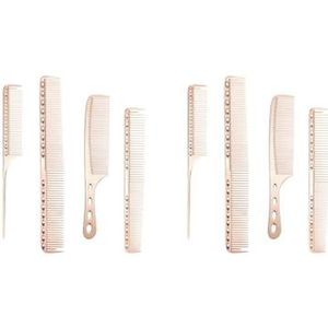 2 set 4pack/lot Ergonomische Handvat Voor Meer Comfortabele Haar Kammen Ervaring Comfortabeler Om Metalen Haar Snijden Kam, Rose goud