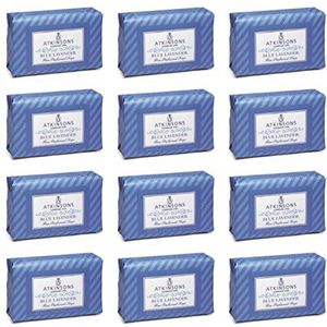 12 x Atkinsons Blue Lavender vaste zeep voor verzorging en reiniging van het lichaam