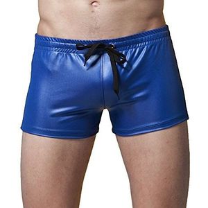 YZBear heren imitatieleer ondergoed Boxer Shorts Wetlook Badmode Trunks
