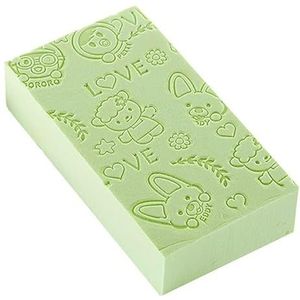 Badsponzen for volwassenen, badspons, mesh poef badspons, schuim Loofah spons (Size : Green)