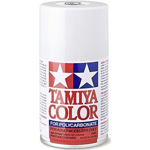 TAMIYA 86001-A00 86001 PS-1 wit polycarbonaat 100 ml spuitverf voor plastic modelbouw, knutselaccessoires, spuitverf voor modelbouw, 100 ml (1 stuk)