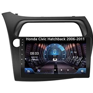 Android 10 Bluetooth Autoradio Dubbel Din Multimedia Speler 9 inch Touchscreen Auto Stereo Voor Honda Civic 2006-2011 Met GPS Ondersteuning Spiegel Link/Stuurbediening Dual USB Backup Camera (Color :