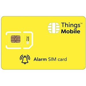 SIM-kaart voor anti-inbraakalarm - Things Mobile - met wereldwijde dekking en GSM/2G/3G/4G multi-operator netwerk, zonder vaste kosten. €10 krediet inbegrepen