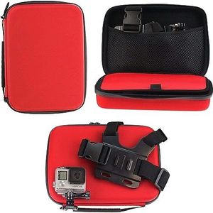 Navitech Red Action Camera Hard Case - Compatibel met ITEK I67002 Action Pro sportcamera, zwart, eenheidsmaat