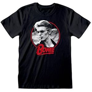 David Bowie Unisex volwassene roken T-shirt, Zwart, L