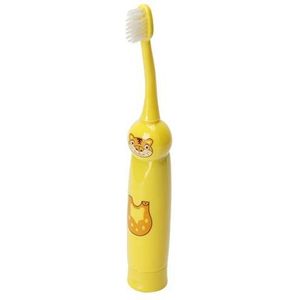 Elektrische tandenborstel voor kinderen, draagbare kindertandenborstel, voor jongens voor meisjes(gele tijger)