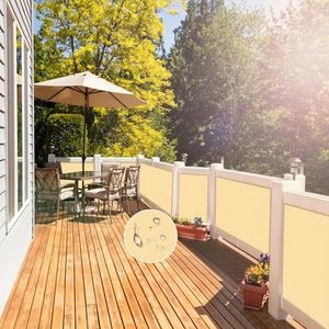 NAKAGSHI Zonnezeil, waterdicht, beige, 1,7 × 4 m, zonnezeil met rechthoekige ogen, uv-bescherming 95% voor tuin, balkon, terras, camping, outdoor