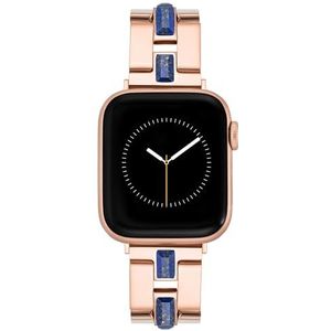 Anne Klein Edelsteen, modieuze armband voor Apple Watch, veilig, verstelbaar, Apple Watch reservebandje, past op de meeste polsen, blauw, Blauw