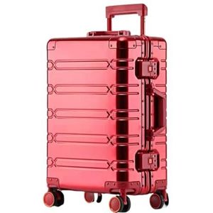 Lichtgewicht Koffer Aluminium Magnesium Metaal Harde Schaal Koffer Trolley Reizen Grote Capaciteit Koffer Bagage (Color : B, Size : 24inch)