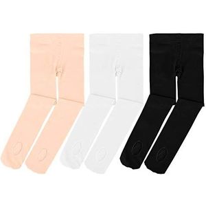 Soudittur Convertible danspanty en klassieke danspanty voor meisjes en dames, in 3 kleuren, roze, wit, zwart, wit, zwart en roze, M