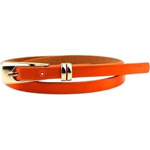 1 stuks dames gesp dunne riem leren jeans jurk(Orange)