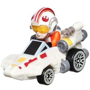 Hot Wheels Racer Verse Luke Skywalker modelauto, speelgoed voor kinderen vanaf 3 jaar, cadeau voor kinderen en verzamelaars
