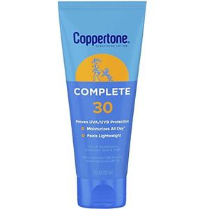 Coppertone Complete SPF 30 zonnebrandcrème lotion, lichtgewicht, hydraterend, waterbestendig, 7 Fl Oz Tube