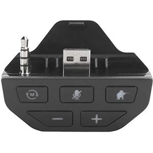 BTER Stereo-hoofdtelefoonadapter controller voor Xbox One, draadloze audio-adapter met meerdere audiomodi met 3,5 mm stekker, verstelbare controller geluidsverhoging voor Xbox, gamepad (zwart)