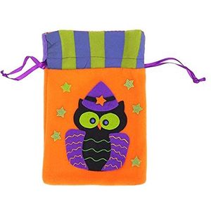 Halloween Candy Bag Decoratie - Leuke Trick Or Treat Candy Handtas Voor Home Party - Halloween Jute Gift Bags Met Spooky Ornamenten(Oranje)
