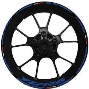 Motorfiets wiel stickers YZF R6 Motorfiets 17 Inch Binnen- en Buitenwiel Velg Naaf Decal Decoratie Waterdichte Hoog Reflecterende Sticker(0015)
