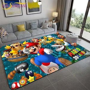 Cartoon Mario Bros vloerkleden voor kinderen, woonkamer, tapijten, slaapkamer, tapijt, wasbaar, tapijt, gebied, dinosaurus, tapijt, 120 x 180 cm