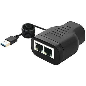 1 in 2-weg RJ45 Extender Splitter Ethernet-adapter voor internetkabelverbindingen 1 ingang 2 gelijktijdige netwerken Rj45 1