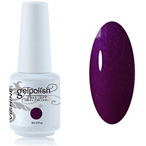 Vishine Nagellak 8ml, semi-permanent, gel, UV, LED, soak off, manicure, paars #1338