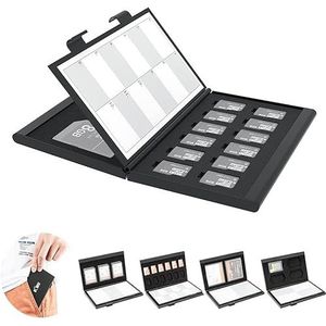 KIWIFOTOS Aluminium Geheugenkaart Case Houder Opslag voor SD SDXC SDHC/XQD/CFexpress Type-A/Compact Flash (CF)/Micro SD SDXC SDHC MSD TF-kaarten Opbergdoos - Aanpasbare Kaartsleuf Inserts