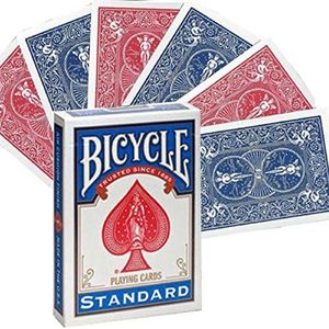 Bicycle Dubbele Achter Speelkaarten Rode Blauwe Pook Grootte Fabriek Verzegelde Magische Gaff Kaarten