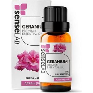 SenseLAB Geranium etherische olie - 100% zuivere natuurlijke geraniumolie van therapeutische kwaliteit voor aromatherapie diffuser - Huidverzorgingsolie (10 ml)