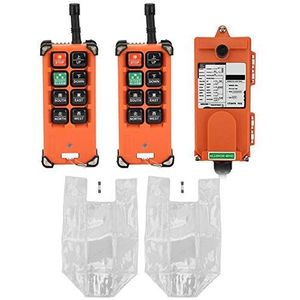 Draadloze kraanafstandsbediening, 8 toetsen, 220 V, industrieel, elektrisch, lift, radio, zenderontvanger, complete set (2 zenders + 1 ontvanger)