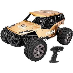 1:10 schaal RC auto's, RC 4WD High Speed Monster vrachtwagen voor elk terrein, op afstand bestuurde 2,4 GHz auto legering klimauto voor jongens meisjes kinderen en a