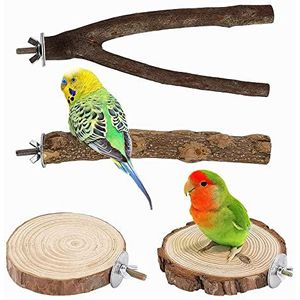 4 stuks vogels zitstangen van natuurlijk hout geweldig vogelzitplank vogel natuurlijk hout takken houten standaard vogelkooi vogelkooi zitstangen vogelkooi accessoires vogelaccessoires voor papegaaien en vinken