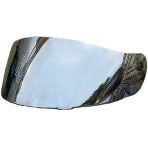 Motorhelm vizier lens, Helmvizier, CS15 Vizier for HJC CL16 CL17 CLST CLSP CSR1 CSR2 TR1 FG15 HS11 FS15 HJ09 Helmschermen UV-bestendige capacitieve accessoires (alleen for gebruik op Gold Day)(Silver-
