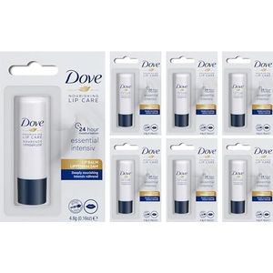 Lippenbalsem | Dove Nourishing Lipcare 4,8 g | Essentieel intensief | Lippenverzorging (6 stuks)