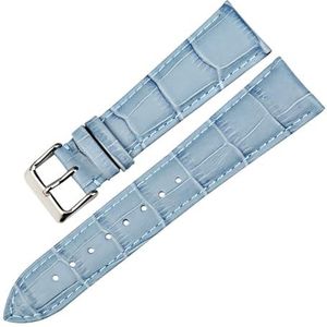 CBLDF Nieuwe Horloge-accessoires 12 Mm-22 Mm Horlogebanden Dames Blauwe Lederen Horlogeband Polsband Compatibel Met Citizen Horlogeband (Color : Blue, Size : 20mm)