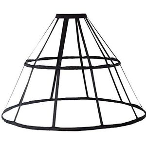Pannier Petticoat Vrouwen Victoriaanse Bustle Cages Hoop Rok Cage Rok voor Vrouwen, F-zwart 2 hoepels, Eén Maat