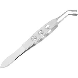 Ooglid massage pincet, ooglid massage schoonheid pincet, roestvrij staal rechthoekige kop