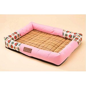 Xihaoer Travel Dog Koelmatten Zomer Kleine Medium Hond Teddy Huisdier Oxford Doek Pp Katoen Mat Kennel Mat Bed Roze 55456 Reizen, roze