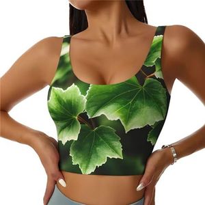 Ivy Blossoms Tree Print Comfortabel Vrouwen Sport Vest Yoga Workout Vest voor Vrouwen Lichtgewicht Zomer, Zwart, S