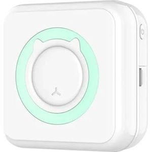 Miniprinter Draagbare Thermische Stickers Papier Inktloze Bluetooth Draadloze Draagbare Labelprinter Helder Afdrukken(Green)