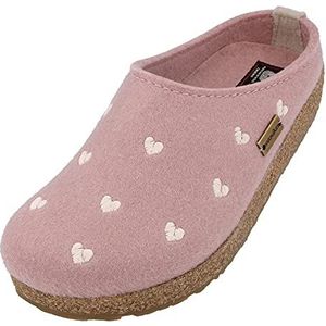 Haflinger pantoffels dames Grizzly Cuoricino 741031, grootte:39, kleur:Roze
