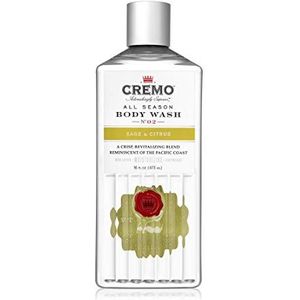 Cremo All Season Body Wash, Salbei & Zitrus, 16 fl oz, Energetisierender, frischer Duft mit der ultimativen Balance aus Bergsalbei, knackiger Mandarine und revitalisierenden Kräutern